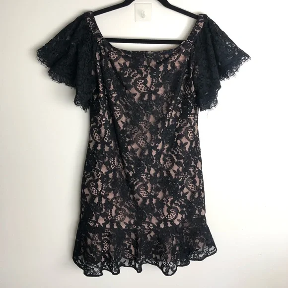 eliza j off the shoulder lace dress Eliza J